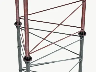 Small tower frame Low-poly 3D model