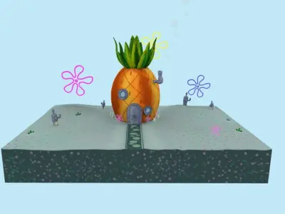 sponge bob house 3D model