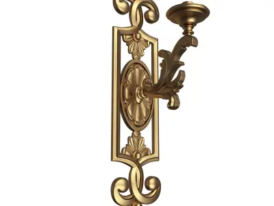 Classic Wall Chandelier 09 Low-poly 3D model