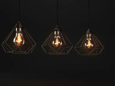 Tarbes Eglo - Vintage lamp 3D model