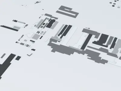 Kaohsiung City Streets and Buildings 3D model