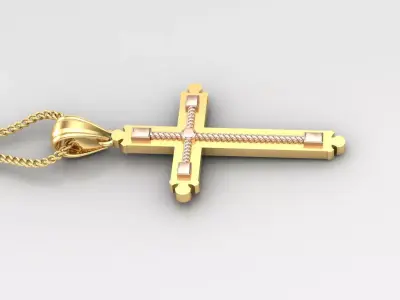 Cross Light Gold 4CP003 3DM STL 3D print model