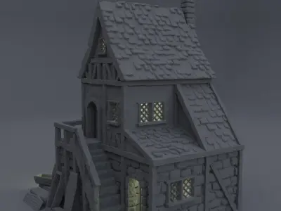 Coffin Maker Tabletop Terrain 28 MM 3D print model