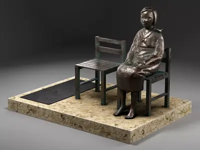 Friedensstatue - Comfort Woman Statue Low-poly 3D model