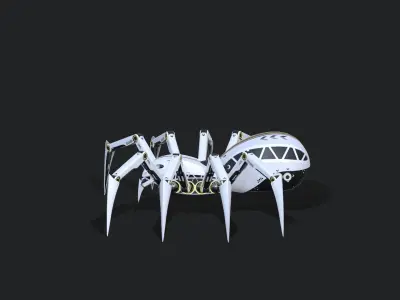 Spider Robot  Low-poly 3D model
