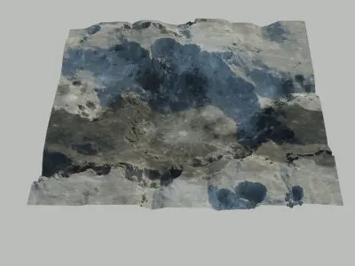 Crater 3D model 2 lod 3D model