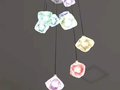 Two types of ice cube lighting 3D model