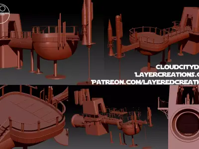 Bespin Duel Diorama Playset 3 75 scale  3D print model