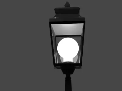 lamppost street lamp 3D model