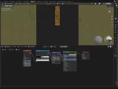 Golden Barrel Bolt Lock 3D model