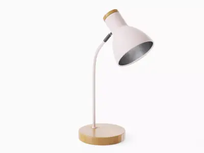 Adjustable Table Lamp Pink - PBR metal lamp Low-poly 3D model