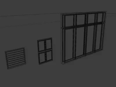Window with windows Free low-poly 3D model