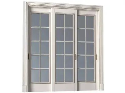 Interior sliding doors in classic style 3D model