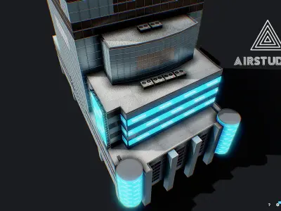 Times Square Building Morgan Stanley Low-poly 3D model
