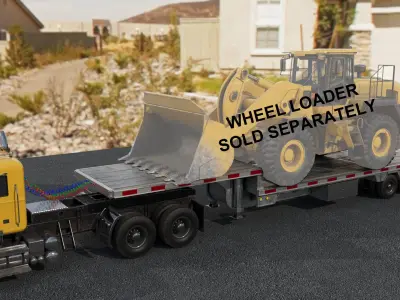  Truck with Step Deck Trailer 