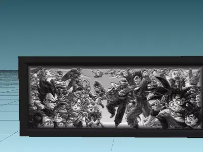 Dragon Ball Z   3D Lithophane Collection   Premium 4 designs 3D print model