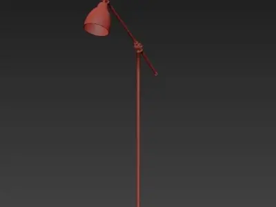 Holder Floor Lamp Black 3D model