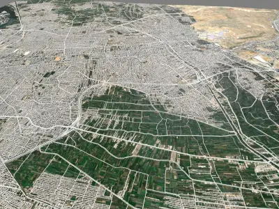 Cityscape Giza Egypt 3D model