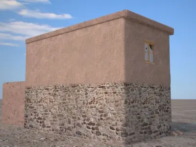 Afghan house Low-poly 3D model