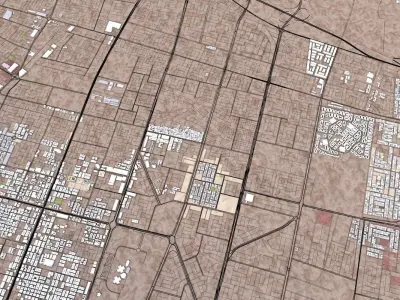 Jeddah City of Saudi Arabia Low-poly 3D model