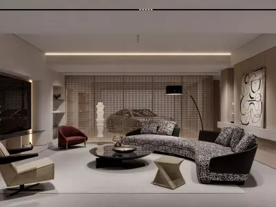 Apartment interior scenes      3D model purchase