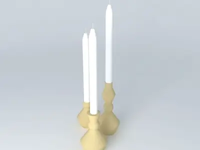 Crate and Barrel Denby Candle Holders Free 3D model