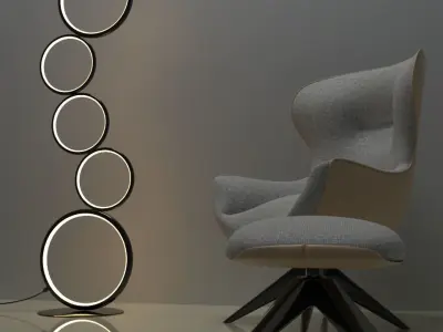 Floor lamp 3D model 10
