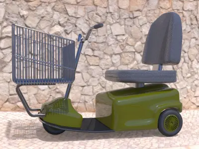 Electric Shopping Cart 3D model