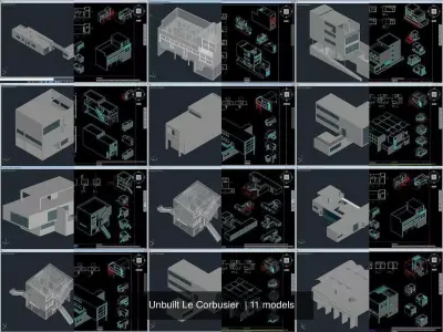 Unbuilt Le Corbusier  3D Model Pack