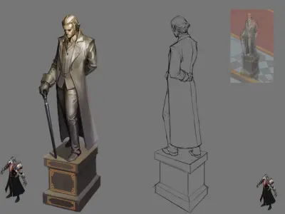 Warriors Area - Sculpture 04 3D model