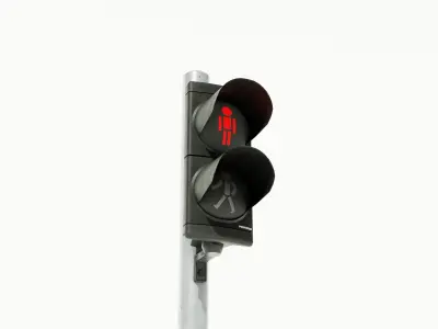 European Traffic Lights PBR Game-ready Low-poly 3D model