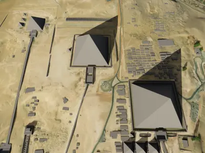 Pyramids in Cairo 3D model