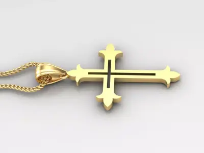 Cross Light Gold 4CP053 3DM STL 3D print model