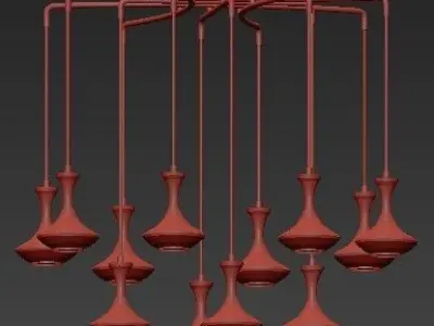 Tracery pendant light 3D model