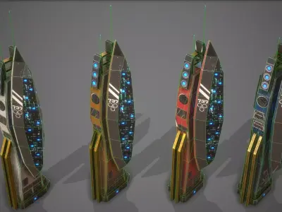 Sci-Fi Building-17 Low-poly 3D model