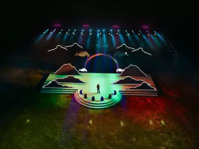 3d stage design for  YEP 2024 - 4 design 3d model Texture