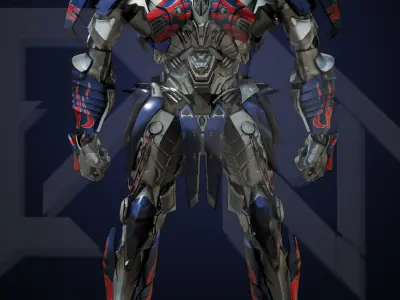 Transformers Optimus Prime DLX TLK Low-poly 3D model