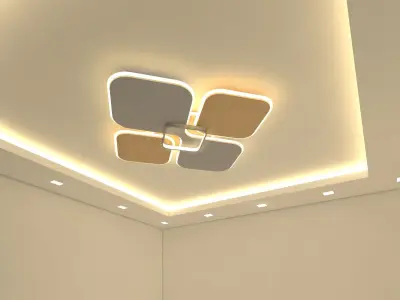 Ceiling chandelier Low-poly 3D model