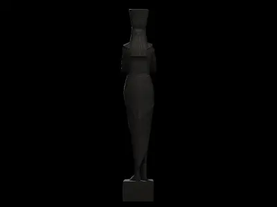 Nefertitti Standing Granite Statue Low-poly 3D model