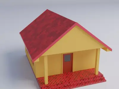 Small house 3D model 8