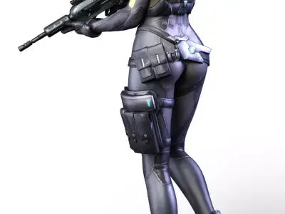 Motoko Kusanagi Ghost in the Machin 3D print model