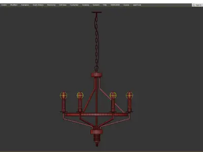 Fainela Chandelier Low-poly 3D model