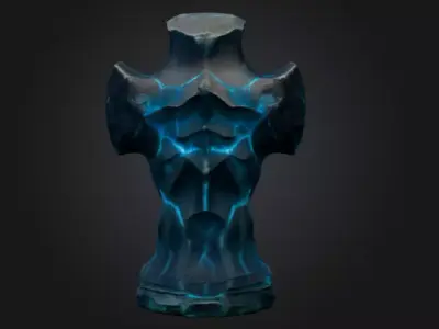 Cursed Obsidian Maw Low-poly 3D model