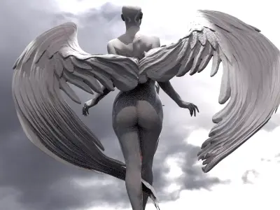 Eve Angel Model Sculpture  3D model