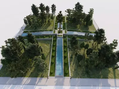 public park-Private Park Landscape 3D model