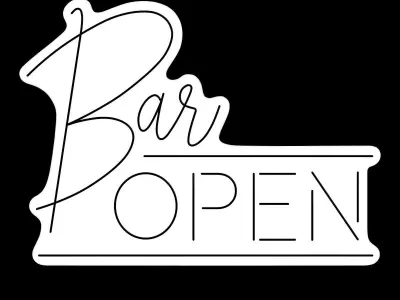 Bar Open Neon Sign 3D model purchase