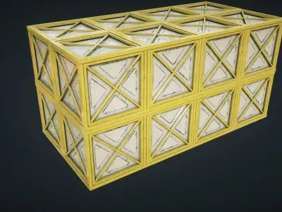 Mars Kitbash - Metal Containers Low-poly 3D model