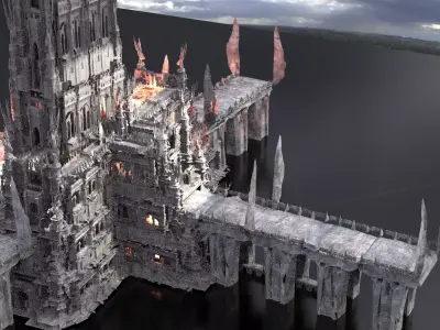 Medieval Fantasy Dark Ages Towers 3D model