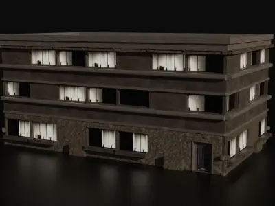 2 Wall patern for procedural building Free 3D model