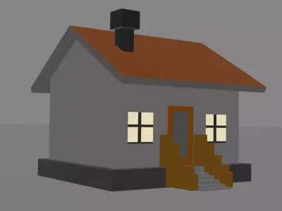 Modern Hause Simple 3d Models 3D print model